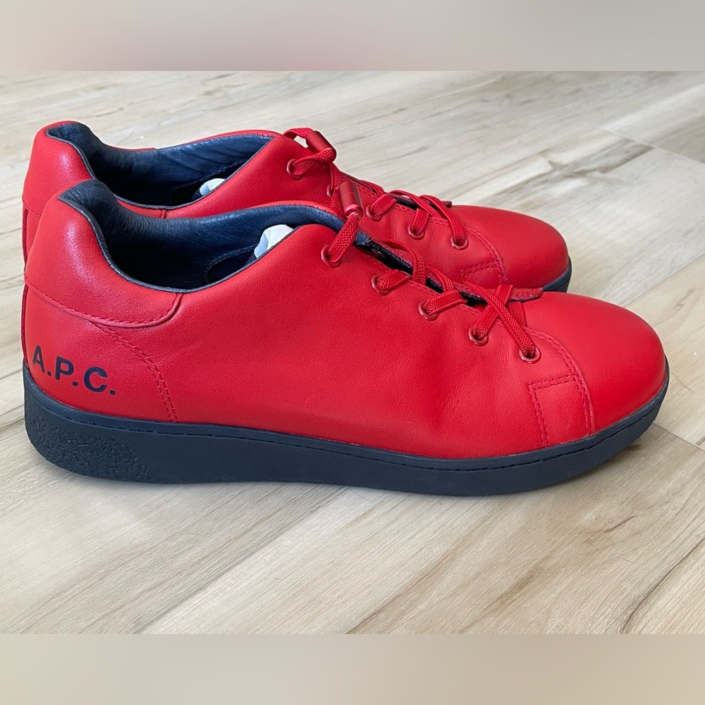A.P.C x Kid Cudi collection tennis minimal sneakers